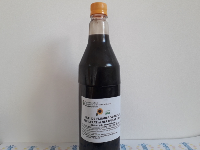 Ulei de floarea soarelui nefiltrat si nerafinat-BRUT